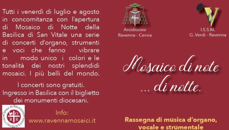 Mosaico di note di notte